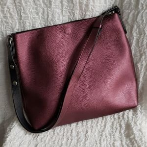 Burgundy Metallic Crossbody Handbag by Style & Co